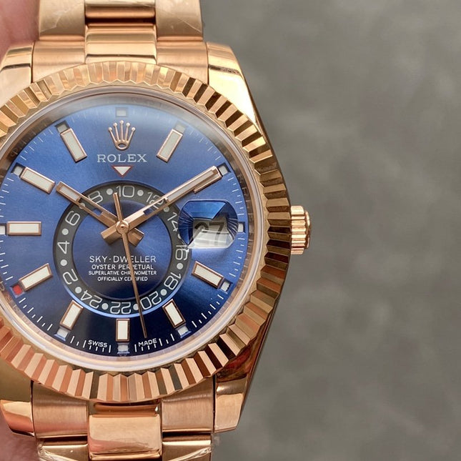 SKY-DWELLER ROSE GOLD 42 BLUE DIAL