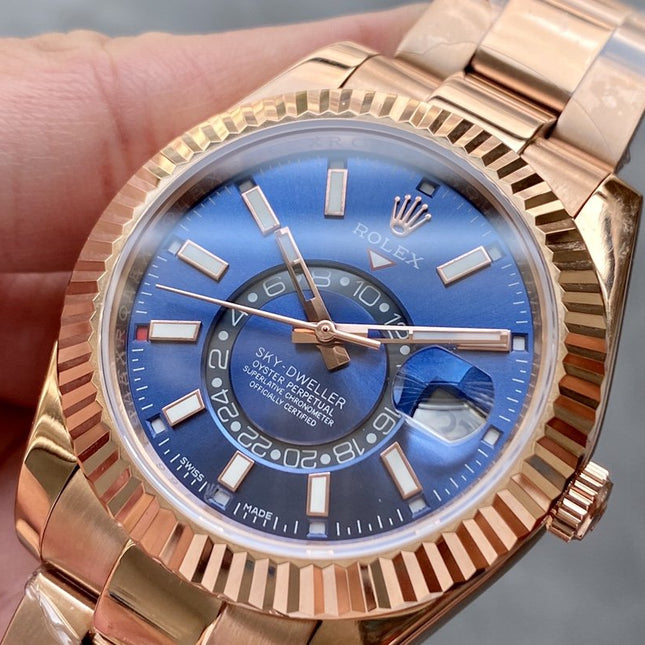 SKY-DWELLER ROSE GOLD 42 BLUE DIAL