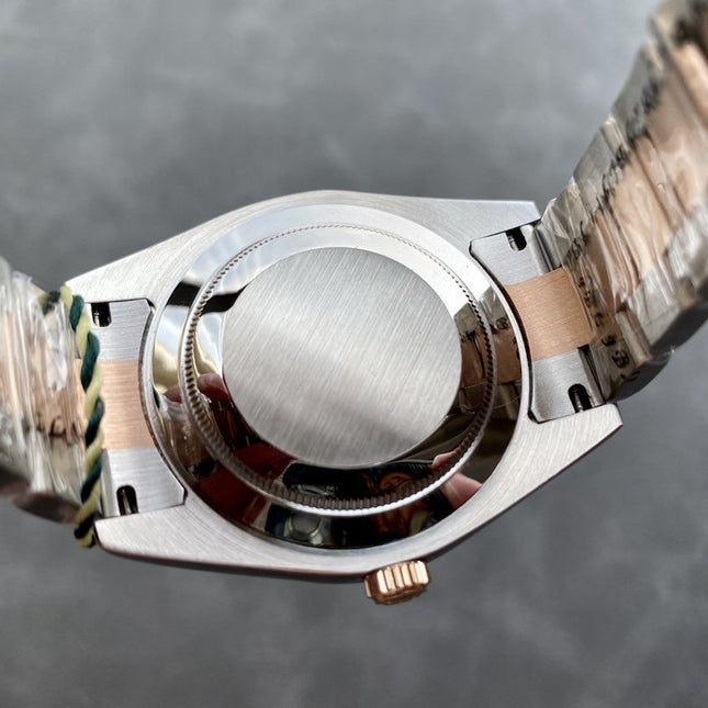 SKY-DWELLER TWO-TONE 42 ROSE GOLD BEZEL BROWN DIAL