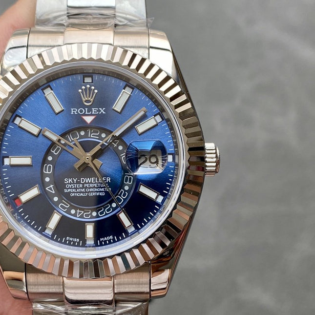 SKY-DWELLER 42 STEEL BLUE DIAL OYSTER BRACELET