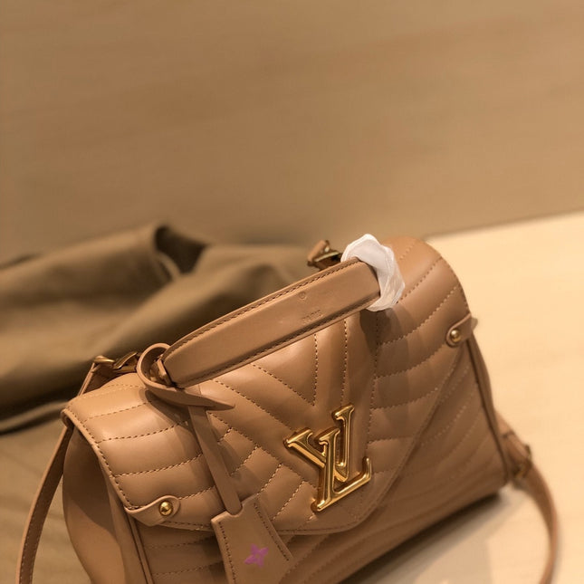 LV NEW WAVE TOP HANDLE 26CM BEIGE CALFSKIN