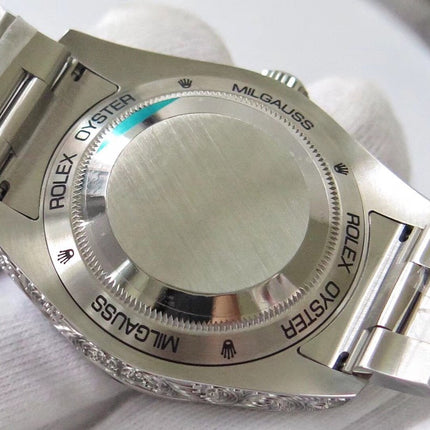 MILGAUSS 40MM STAINLESS STEEL ENGRAVED CASE BLUE DIAL