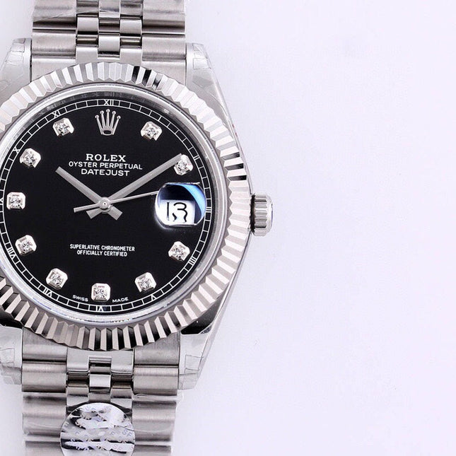 DATEJUST 41MM STAINLESS STEEL DIAMOND NUMERALS