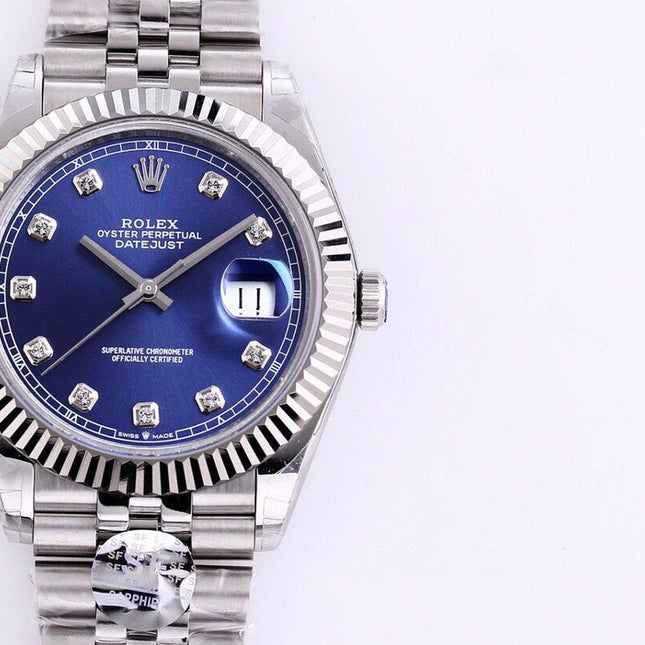 DATEJUST 41MM STAINLESS STEEL BLUE DIAL
