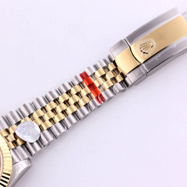 DATEJUST 41 TWO-TONE YELLOW DIAL DIAMOND NUMERALS