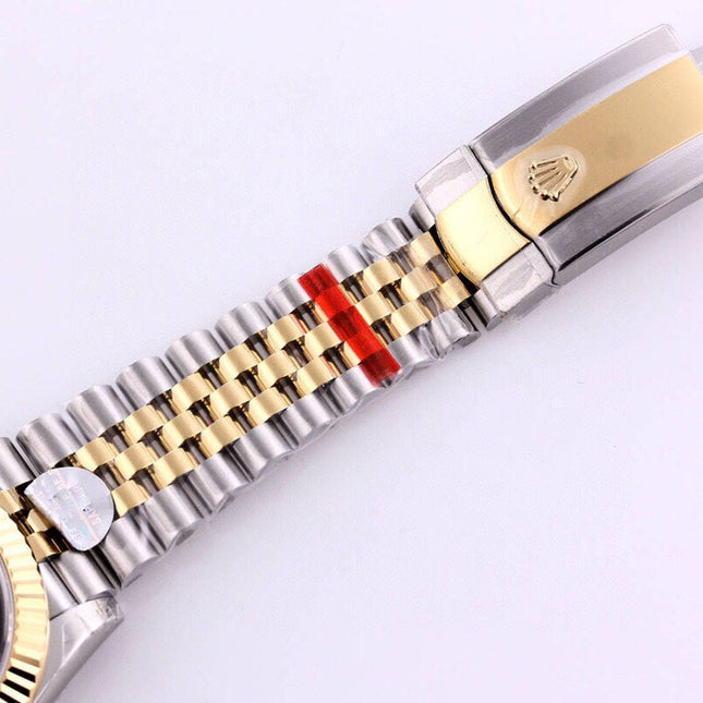 DATEJUST 41 TWO-TONE BLACK DIAL DIAMOND NUMERALS
