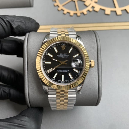 DATEJUST II 41MM TWO-TONE BLACK DIAL