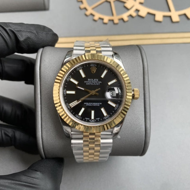 DATEJUST II 41MM TWO-TONE BLACK DIAL