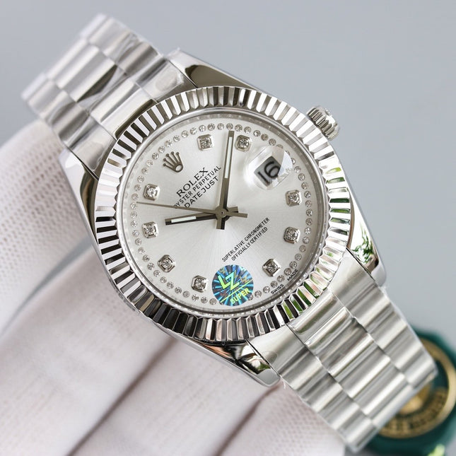 DATEJUST 41 STAINLESS STEEL CASE DIAMOND NUMERALS