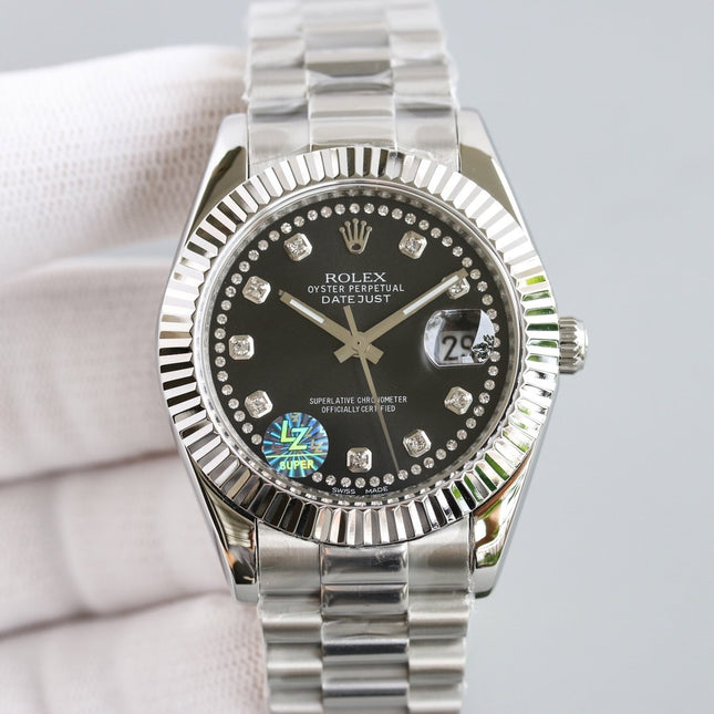 DATEJUST 41 STAINLESS STEEL CASE DIAMOND NUMERALS