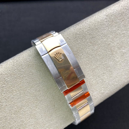 DATEJUST 41MM SMOOTH BEZEL GOLD STEEL GREY DIAL