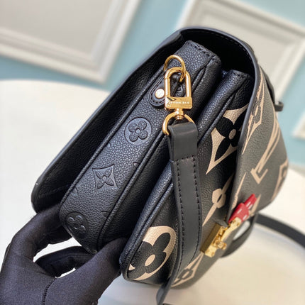 CRAFTY POCHETTE METIS 25 BLACK GRAINED COWHIDE