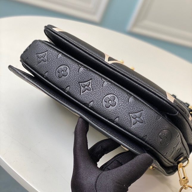 CRAFTY POCHETTE METIS 25 BLACK GRAINED COWHIDE