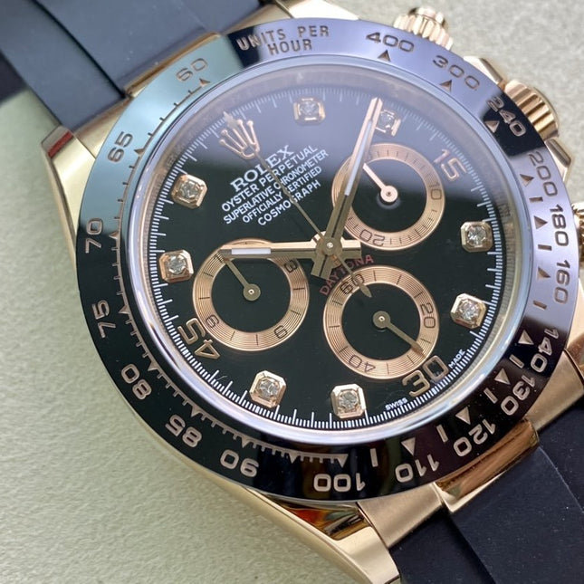 DAYTONA ROSE ROSE GOLD 40MM CERAMIC DIAMOND NUMERALS