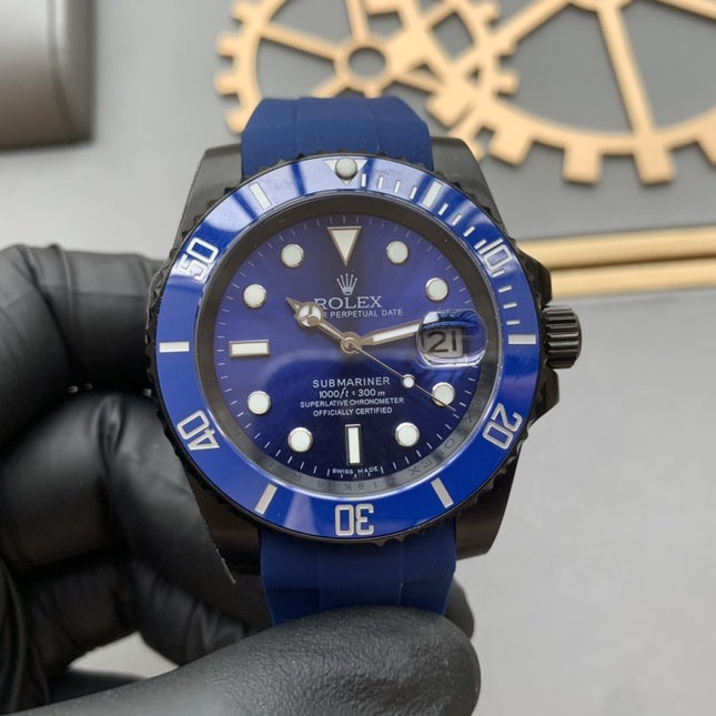 SUBMARINER DATE 41 BLACK CASE BLUE DIAL