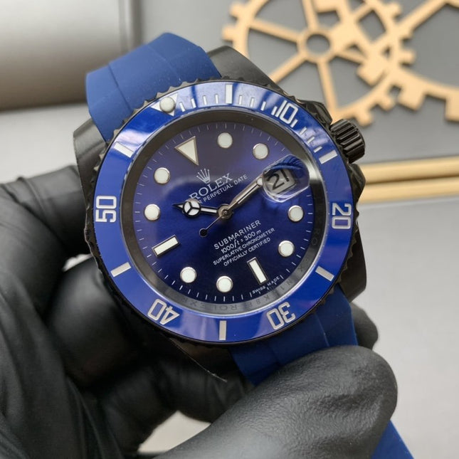 SUBMARINER DATE 41 BLACK CASE BLUE DIAL