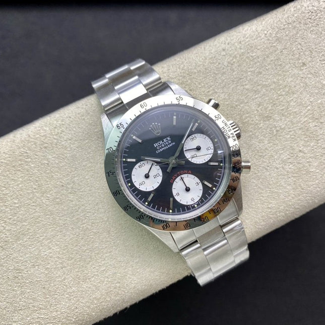 DAYTONA 37MM VINTAGE STEEL CASE BLACK DIAL