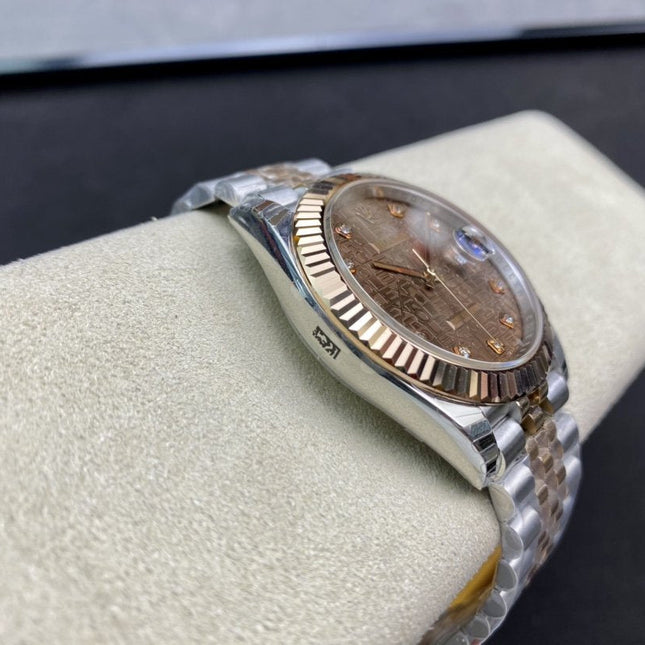 DATEJUST 41 TWO-TONE ROSE GOLD CHOCOLATE DIAL