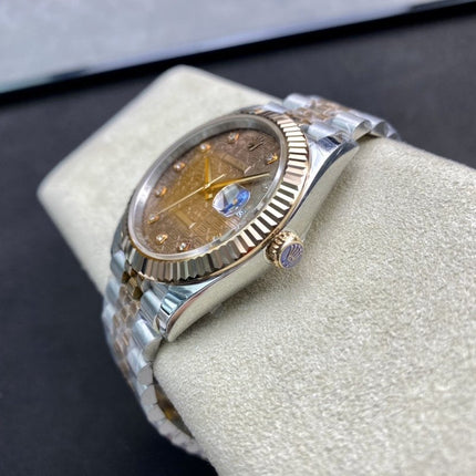 DATEJUST 41 TWO-TONE ROSE GOLD CHOCOLATE DIAL