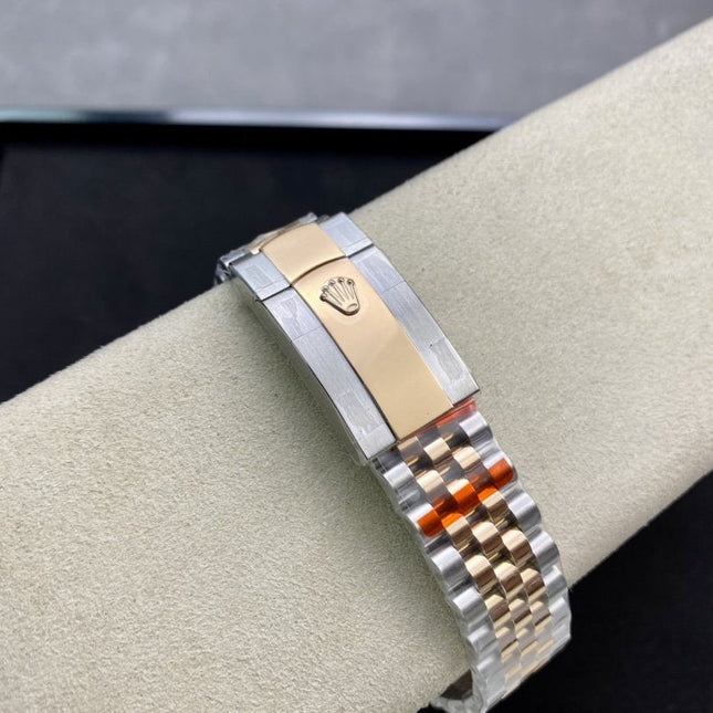 DATEJUST 41 TWO-TONE YELLOW GOLD CHOCOLATE DIAL