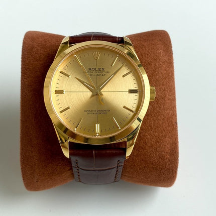 OYSTER PERPETUAL 41 STAINLESS STEEL LEATHER