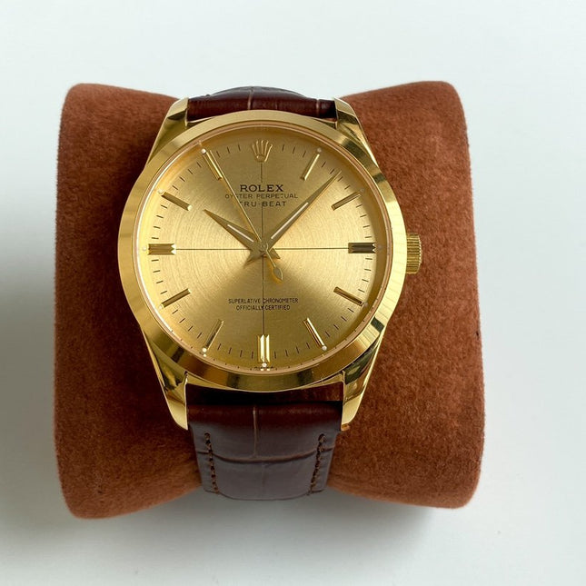 OYSTER PERPETUAL 41 STAINLESS STEEL LEATHER