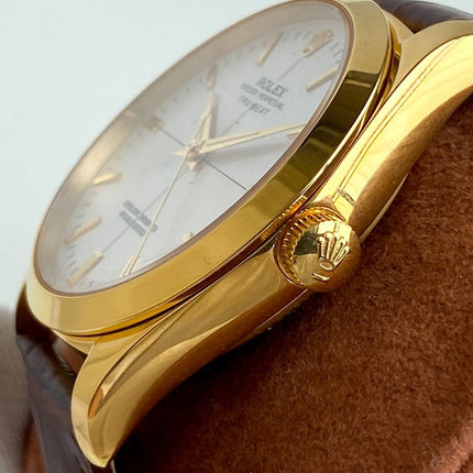 OYSTER PERPETUAL 41 STAINLESS STEEL LEATHER