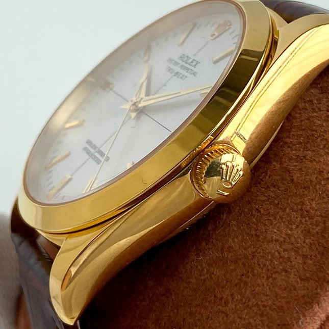 OYSTER PERPETUAL 41 STAINLESS STEEL LEATHER