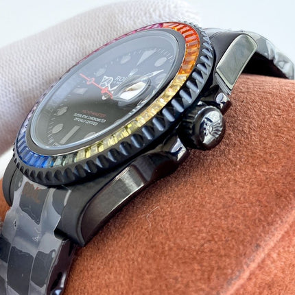 SUBMARINER DATE 40 CUSTOM RAINBOW ALL BLACK LIMITED EDITION