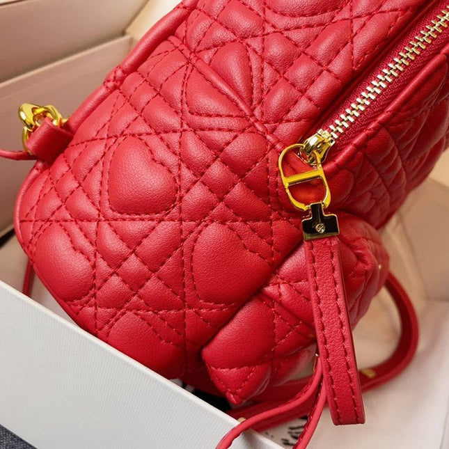SMALL BACKPACK RED CANNAGE LAMBSKIN