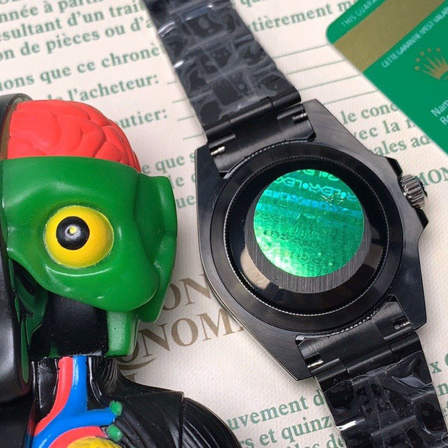 SUBMARINER DATE 40 CUSTOM ALL BLACK HAND ENGRAVED