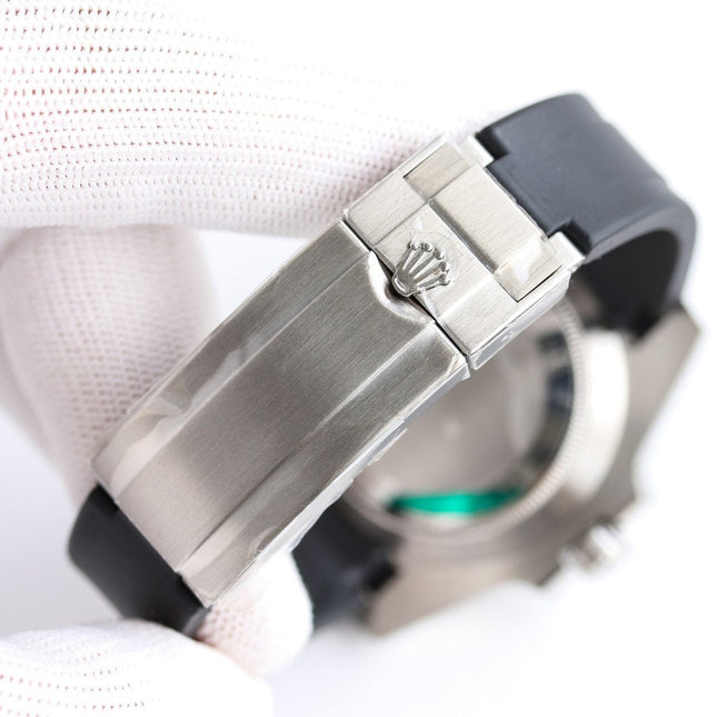 SUBMARINER DATE 40MM CUSTOM STEEL GREEN BEZEL BLACK BEAR DIAL
