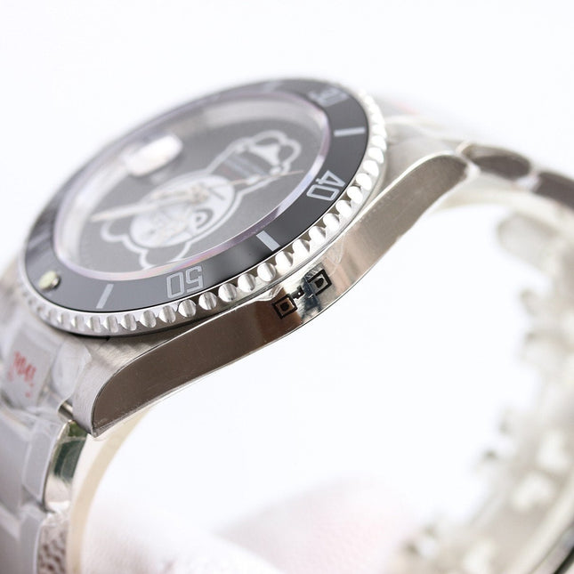 SUBMARINER DATE 40MM CUSTOM BLACK BEZEL BLACK BEAR DIAL