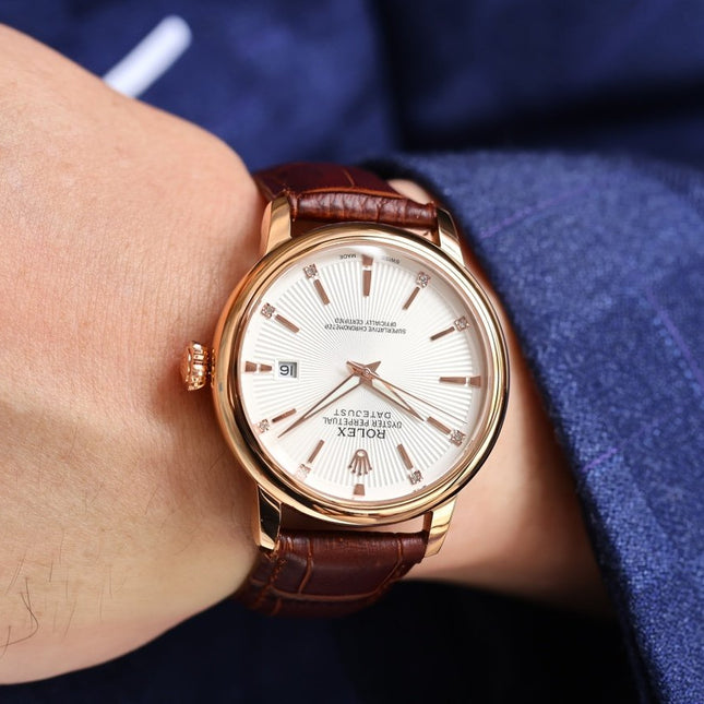 OYSTER PERPETUAL 41MM WHITE DIAL DIAMOND NUMERALS