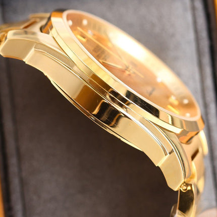 DATEJUST 41MM SMOOTH BEZEL GOLD CASE DIAMOND NUMERALS