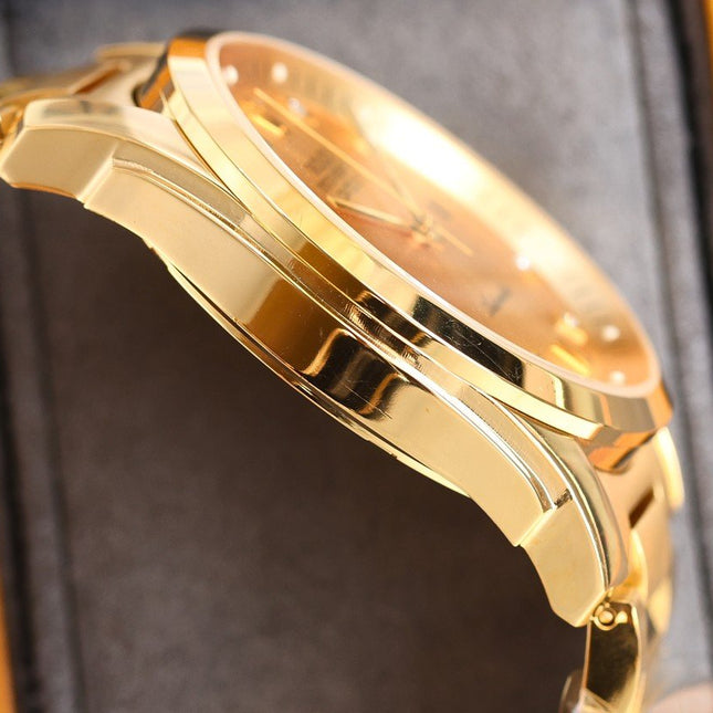 DATEJUST 41MM SMOOTH BEZEL GOLD CASE DIAMOND NUMERALS