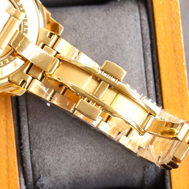 DATEJUST 41MM SMOOTH BEZEL GOLD CASE DIAMOND NUMERALS