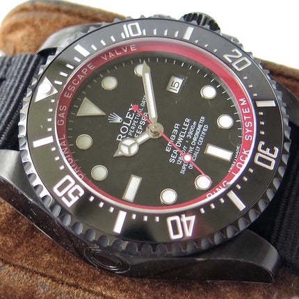 SEA-DWELLER DEEPSEA 44MM CUSTOM ALL BLACK BAMFORD TEXTILE
