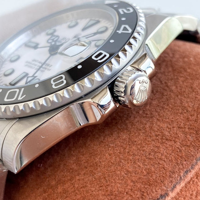 GMT-MASTER II CUSTOM CERAMIC BLACK BEZEL WHITE DIAL
