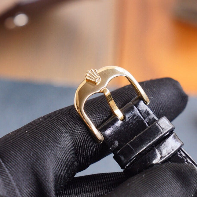 CELLINI 41 MOONPHASE GOLD CASE LEATHER