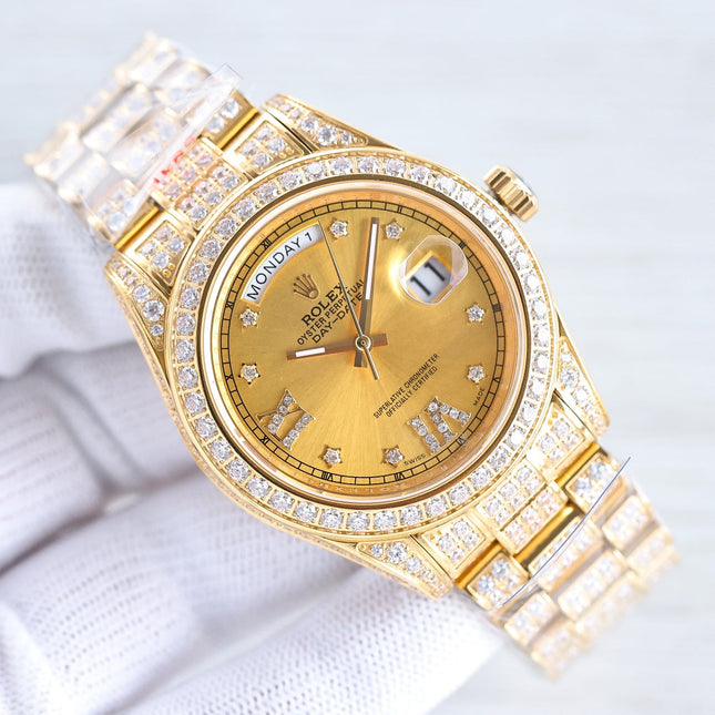 DAY-DATE 41 GOLD CUSTOM ALL DIAMOND
