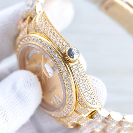 DAY-DATE 41 GOLD CUSTOM ALL DIAMOND