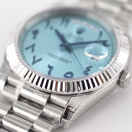 DAY-DATE 41MM STAINLESS STEEL TIFFANY DIAL ARABIC