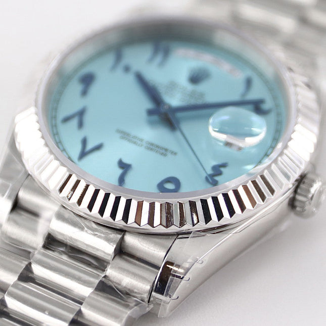 DAY-DATE 41MM STAINLESS STEEL TIFFANY DIAL ARABIC