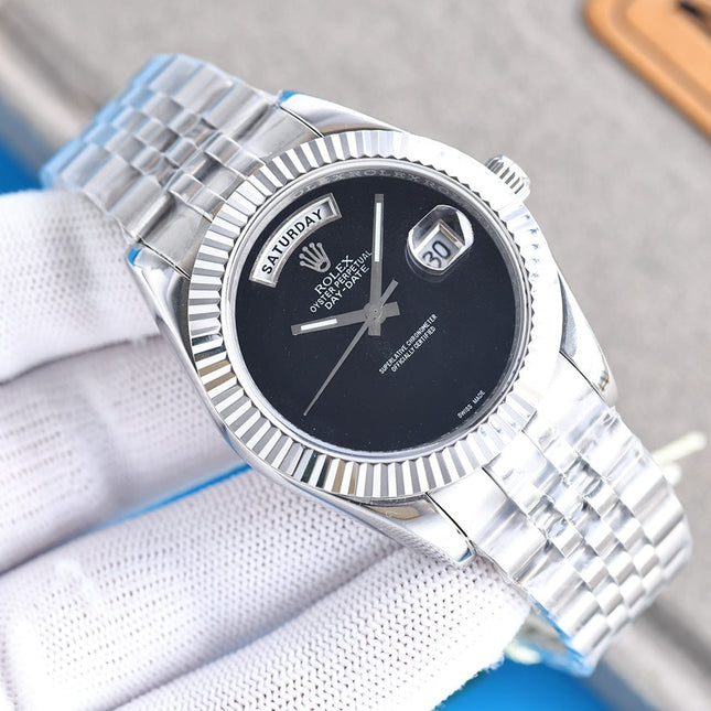 DAY-DATE 41 CUSTOM BLACK DIAL NO NUMERALS