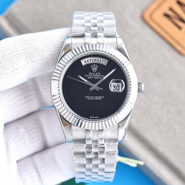 DAY-DATE 41 CUSTOM BLACK DIAL NO NUMERALS