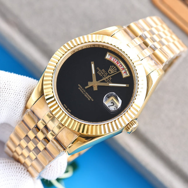 DAY-DATE 41 CUSTOM BLACK DIAL NO NUMERALS