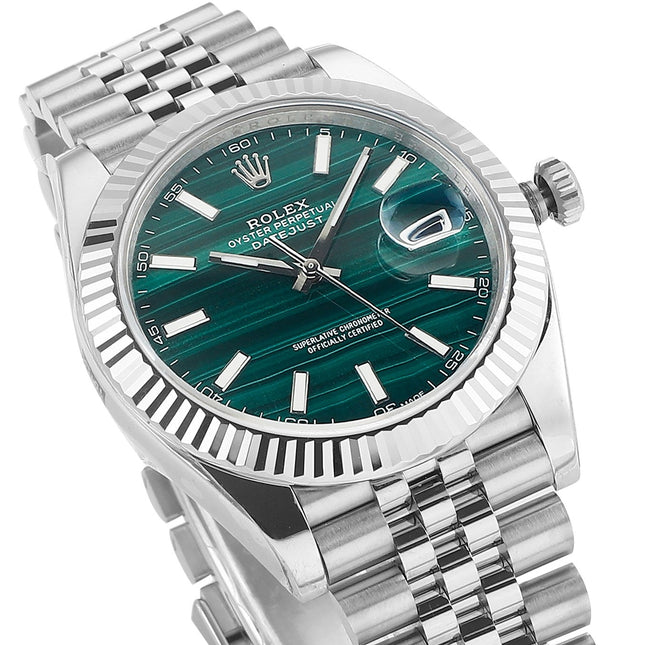 DATEJUST 41MM CUSTOM STEEL CASE MALACHITE DIAL