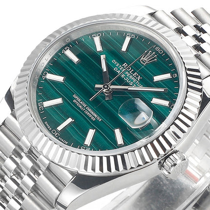 DATEJUST 41MM CUSTOM STEEL CASE MALACHITE DIAL