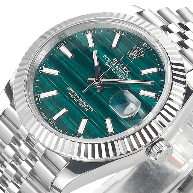 DATEJUST 41MM CUSTOM STEEL CASE MALACHITE DIAL